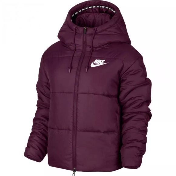 nike womens synthetic fill hooded jacket